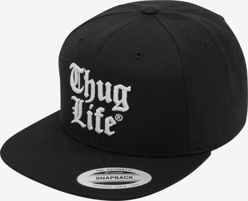 Thug Life Cap in Black: front