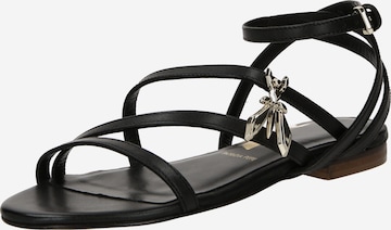 PATRIZIA PEPE Strap Sandals in Black: front