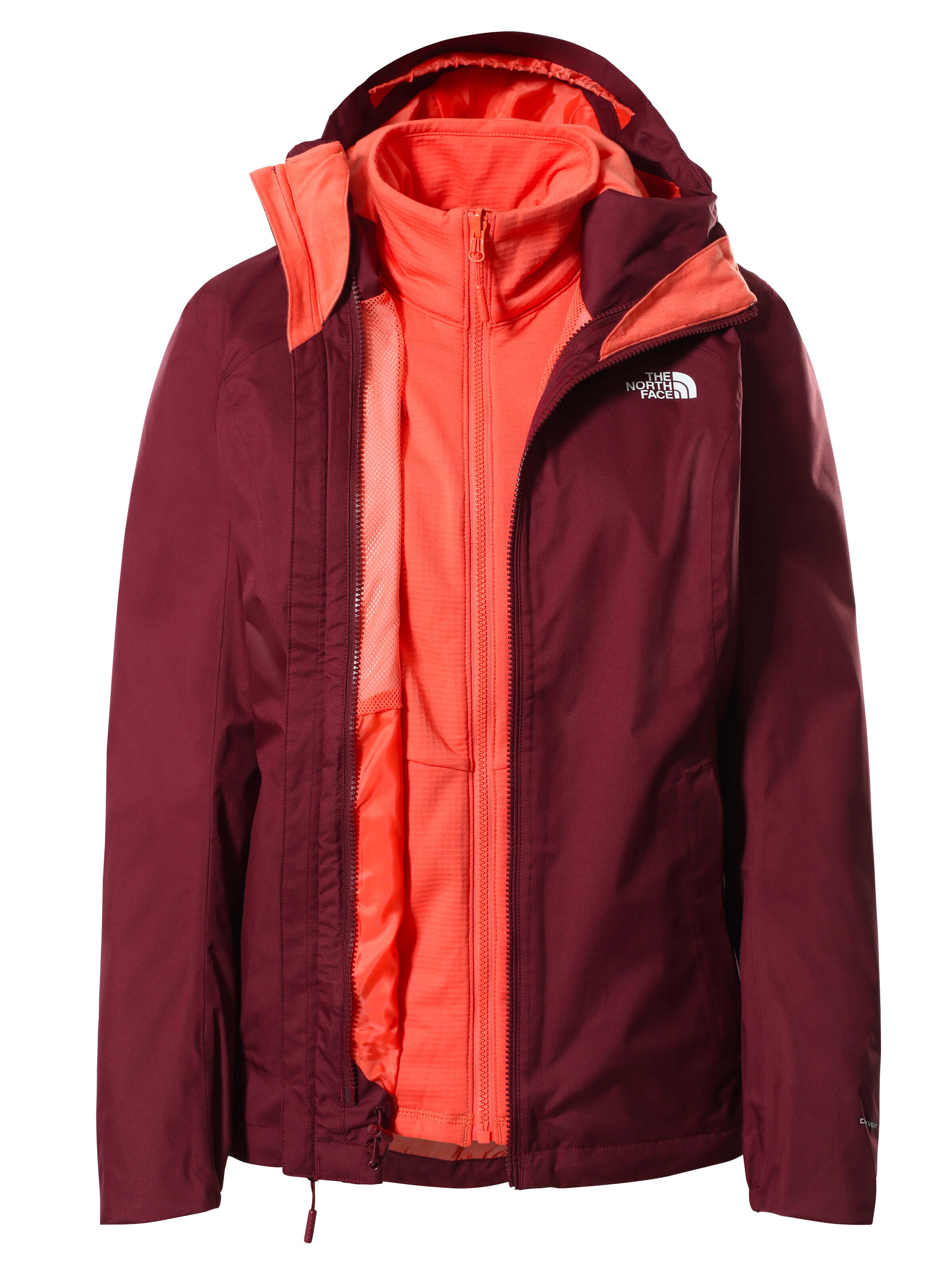 Casaco The North Face em bordeaux e coral