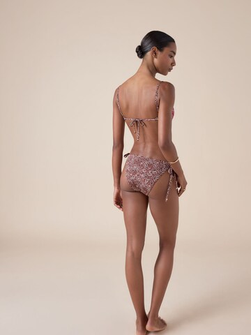 CALZEDONIA Bikini Bottoms 'Bandana Patch' in Brown