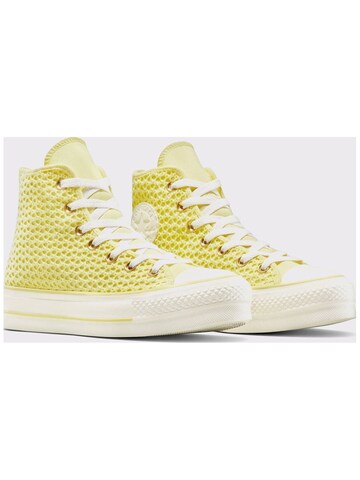 CONVERSE - Zapatillas deportivas altas 'Converse Chuck Taylor All Star Lift Platform Knit' en amarillo