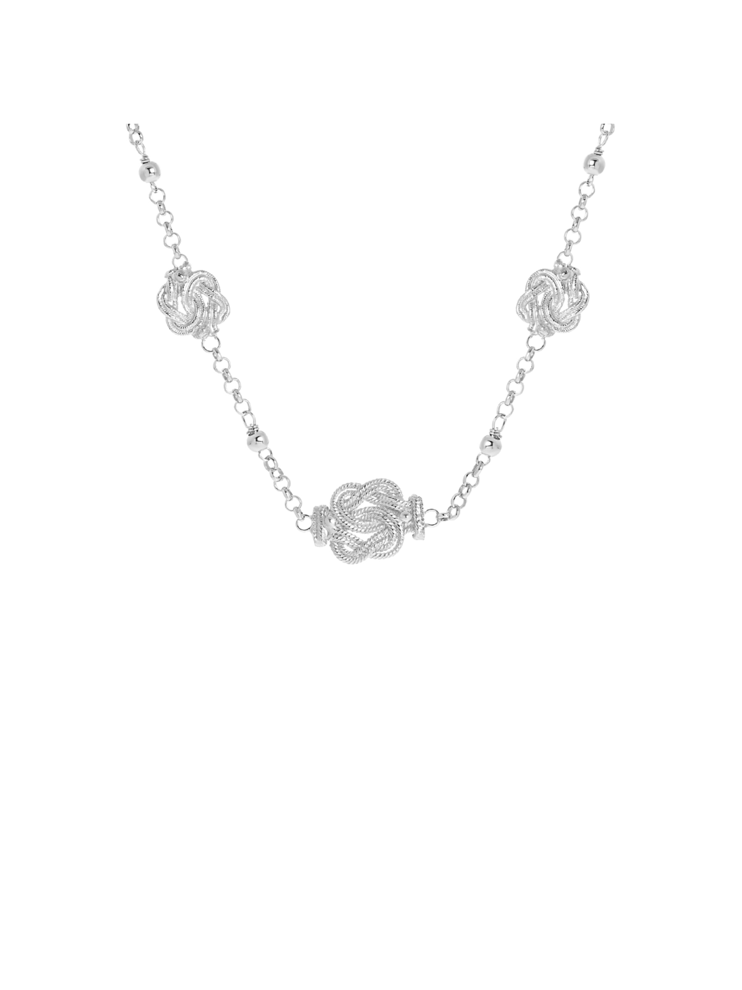 Chaîne 'Dagi Knoten' Lucardi en argent : devant