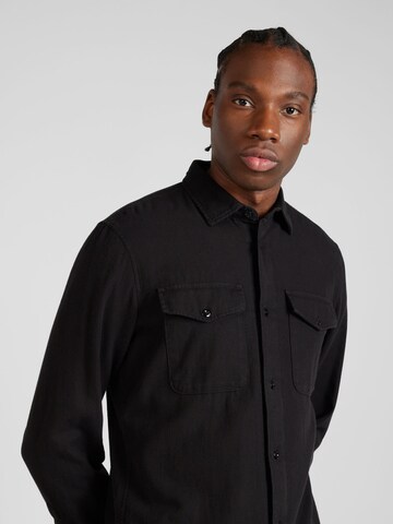 G-Star RAW Regular fit Button Up Shirt 'Marine' in Black