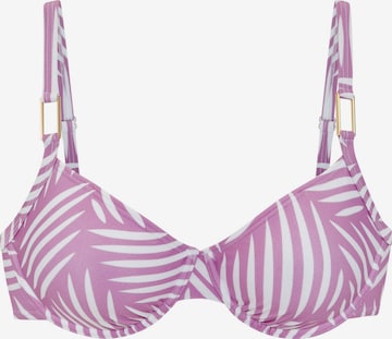 LASCANA Balconette Bikini felső - lila: elől