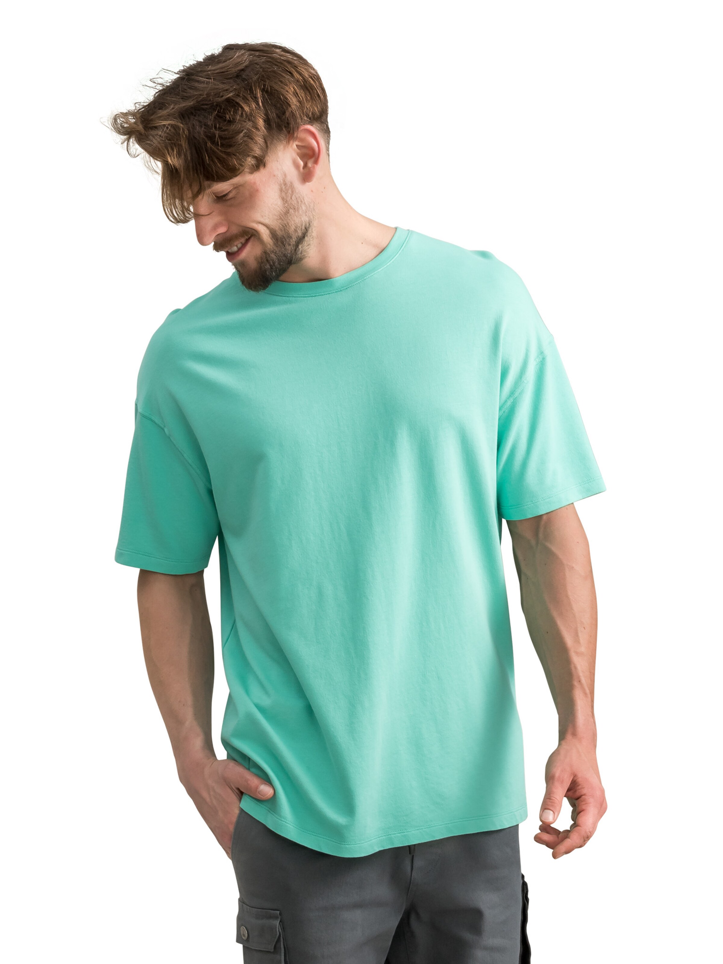 Kaft Shirt 'Raven' in Groen: voorkant