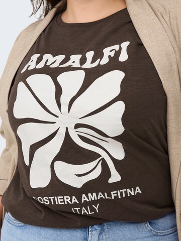 T-shirt 'CARESMA' ONLY Carmakoma en marron