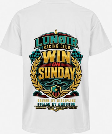LUNØIR Studio Shirt 'Win on Sunday' in Weiß: Vorderseite