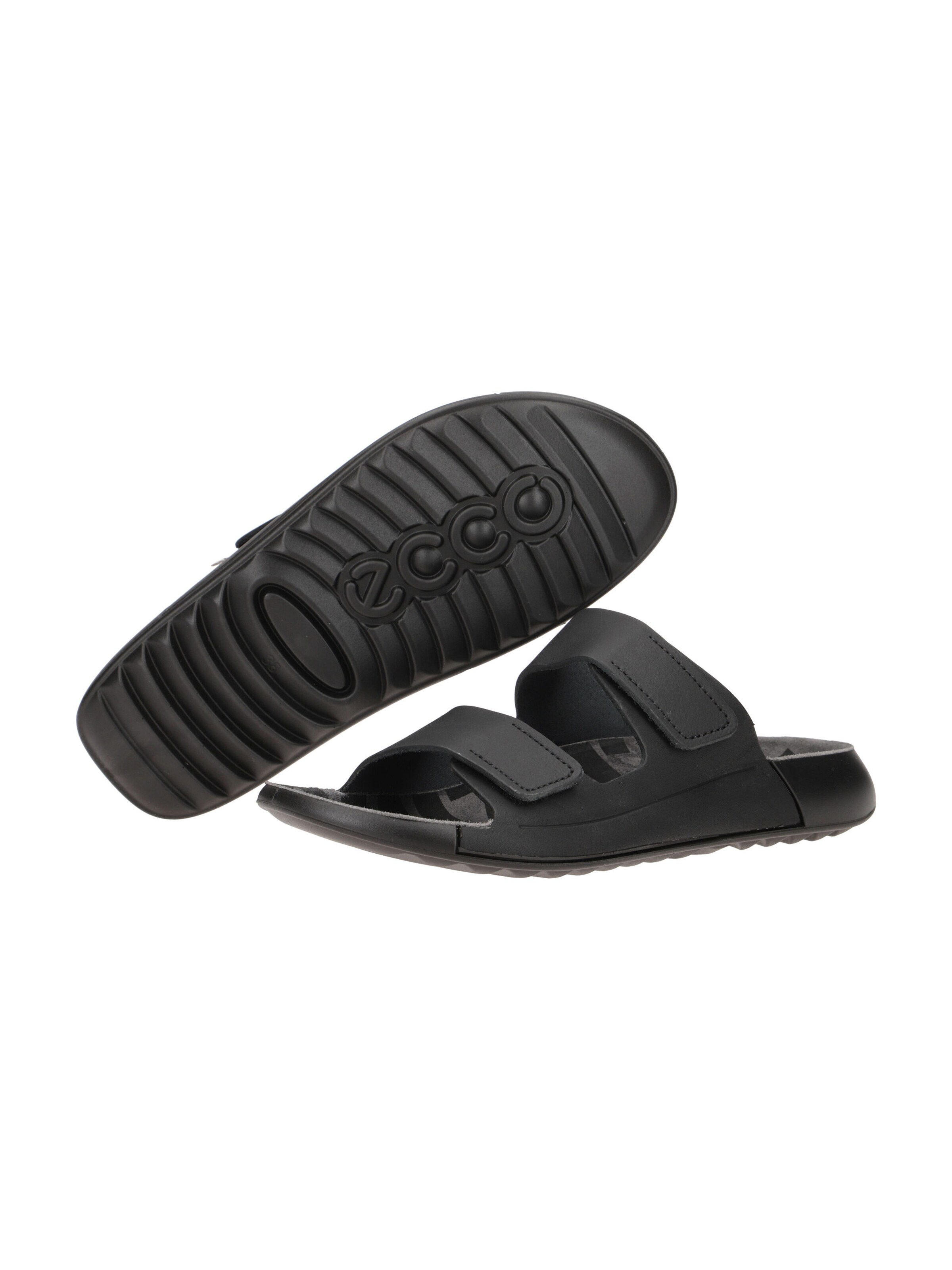 ECCO Pantolette 'Ecco Cozmo Pantolette schwarz 2fach Klett 206823'‌‌‌‌‌ in Schwarz