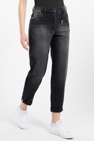 Recover Pants Loosefit Jeans 'Allegra' in Zwart: voorkant