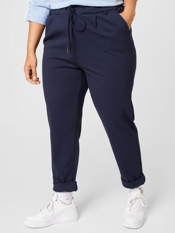 ONLY Curve Slimfit Bandplooibroek 'POPTRASH LI' in Blauw: voorkant