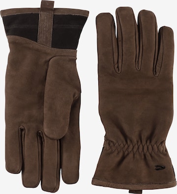 CAMEL ACTIVE Full Finger Gloves in Brown: front