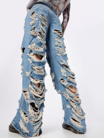 The Ragged Priest Wide leg Jeans in Blauw