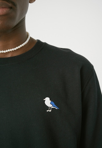 Cleptomanicx Sweatshirt 'Embro Gull' in Black