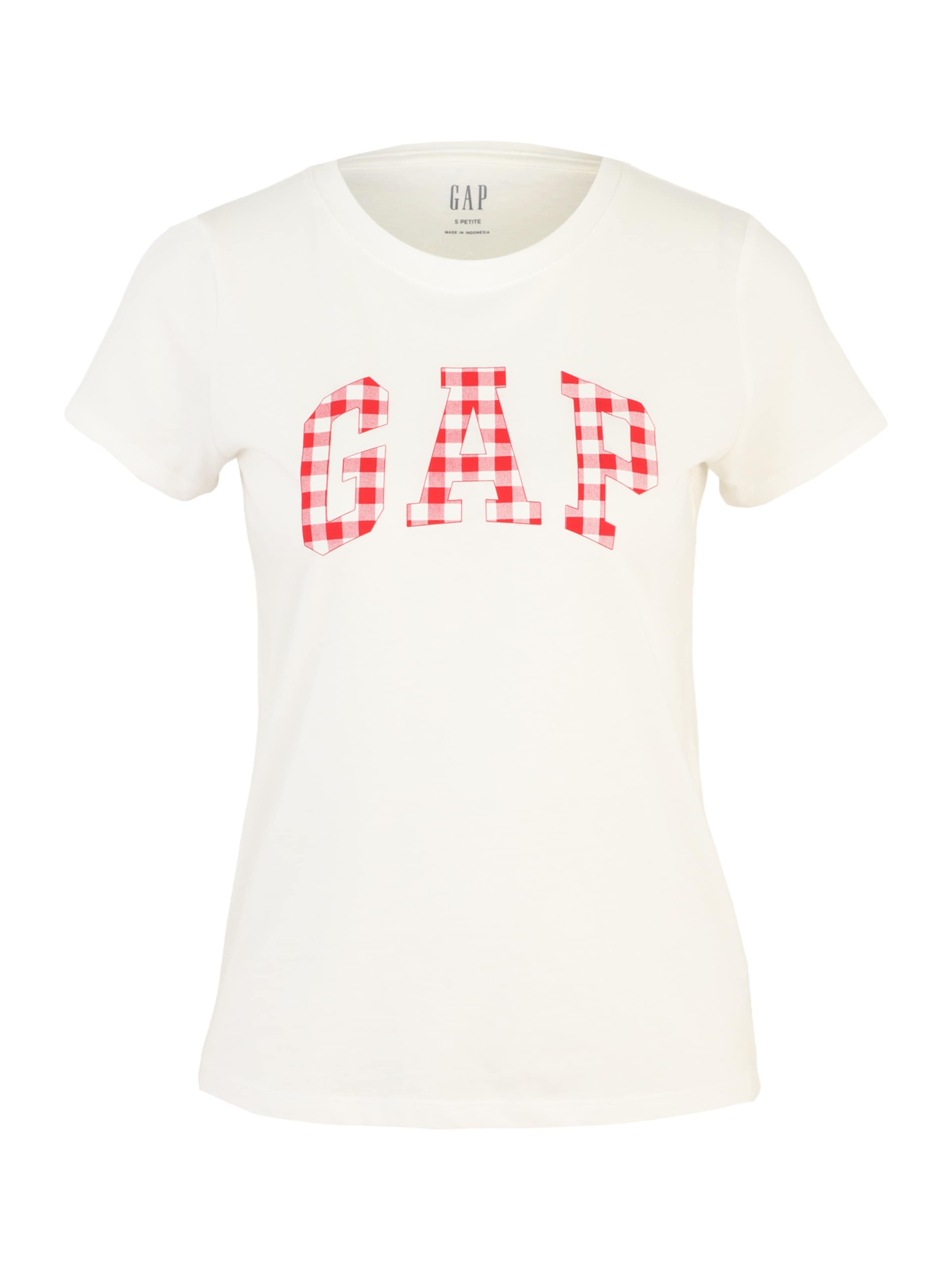 Gap Petite T-shirt 'CLSC' i XS i kräm / röd, Produktvy
