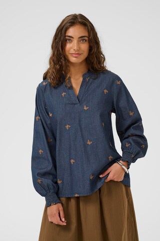 CULTURE Blouse in Blue: front