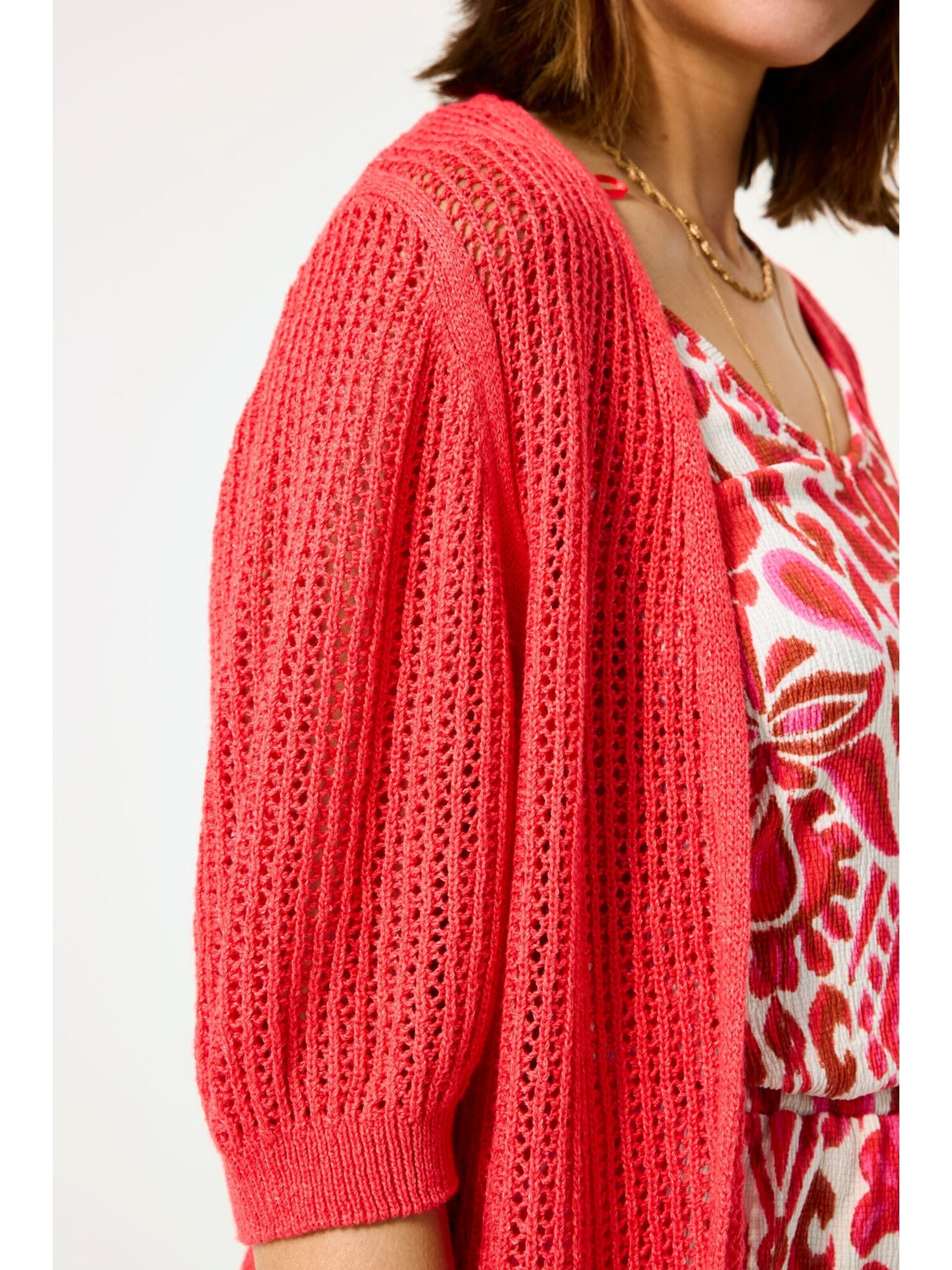GARCIA Knit cardigan in Red: front