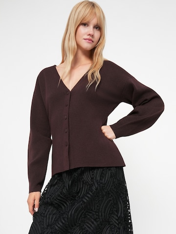 JDY Вязаная кофта 'JDYPRIME' в Коричневый