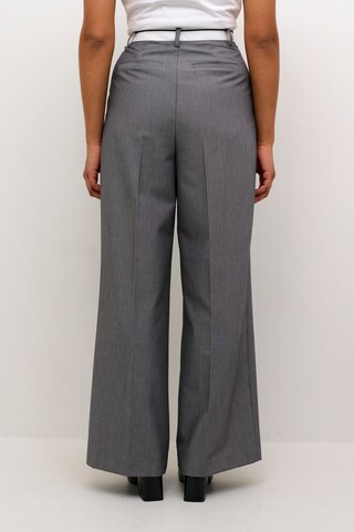 Kaffe Wide leg Pleat-front trousers 'Rey' in Grey