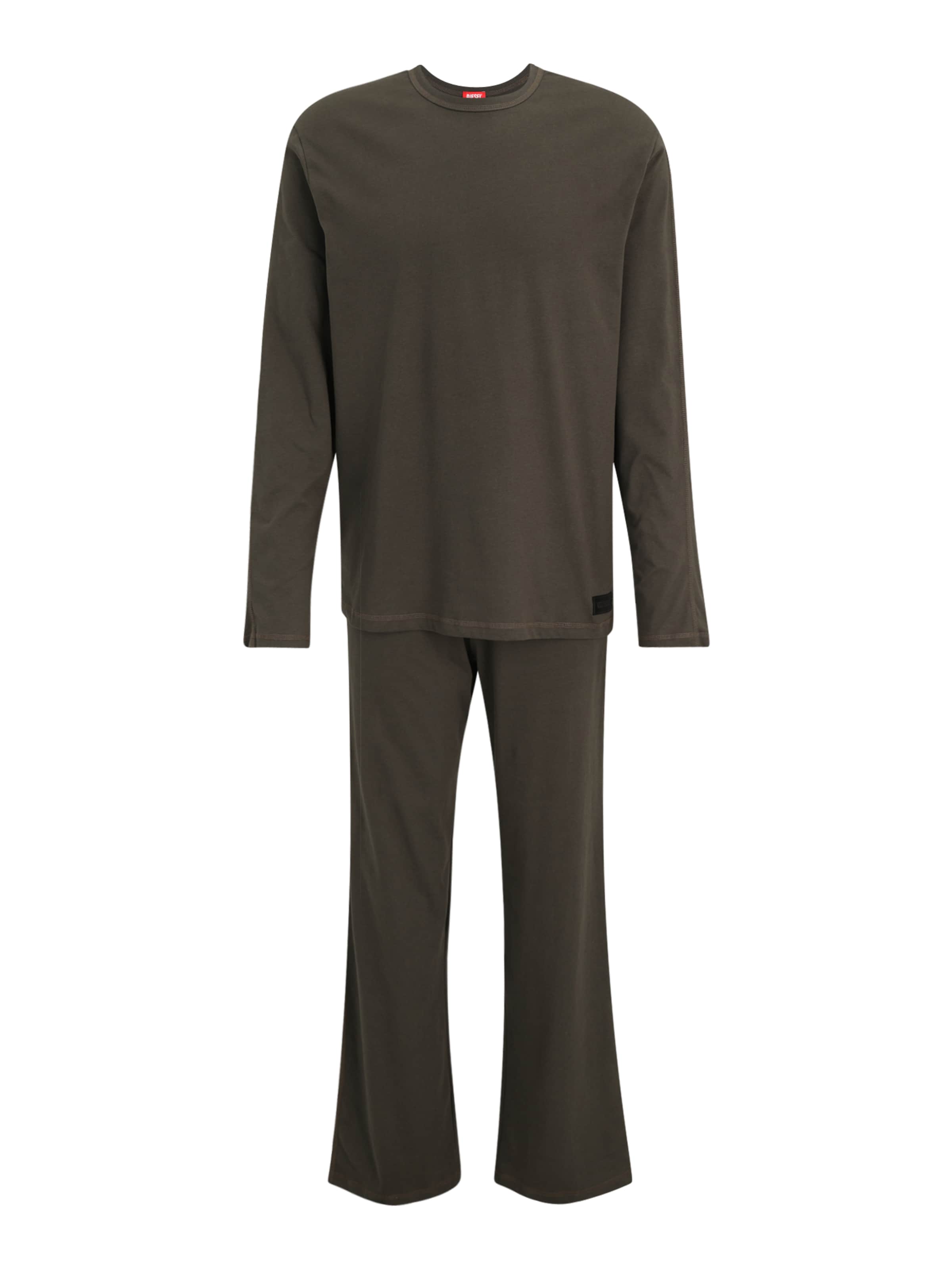 DIESEL Pitkä pyjama 'ADRIAN' värissä vihreä: etupuoli