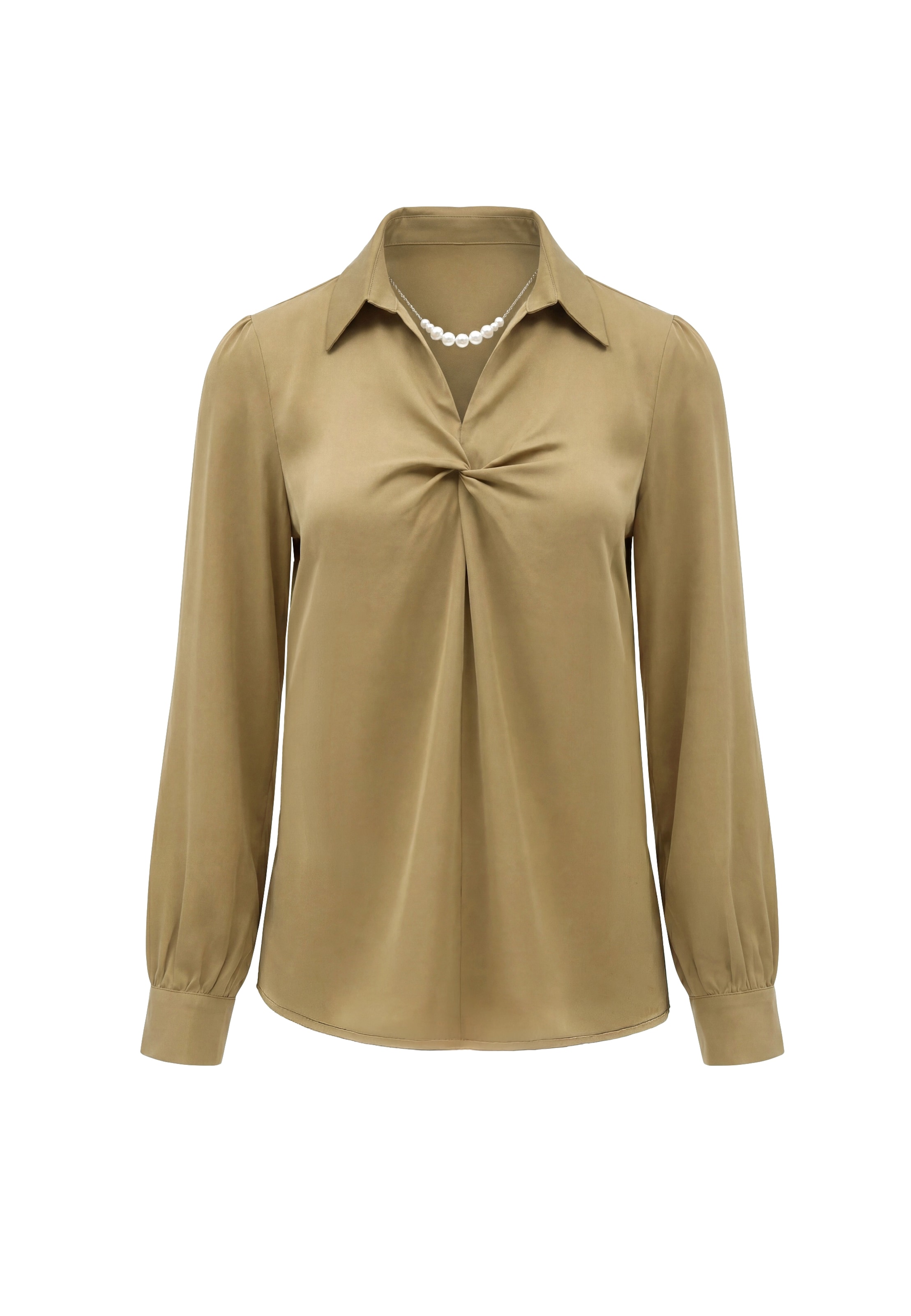 usha BLACK LABEL Blouse in Beige: voorkant