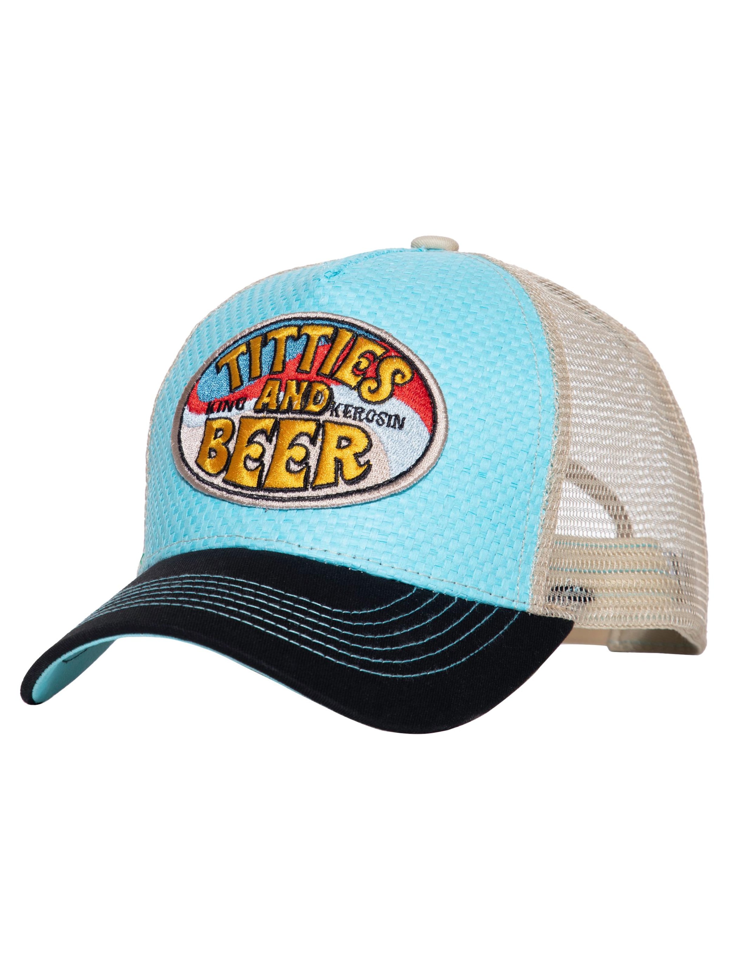 King Kerosin Cap 'Titties and Beer' in Blue: front