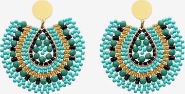 Boucles d'oreilles IZIA en vert : devant