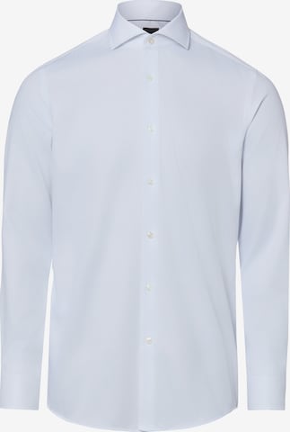 Coupe slim Chemise 'Hank' BOSS en blanc : devant