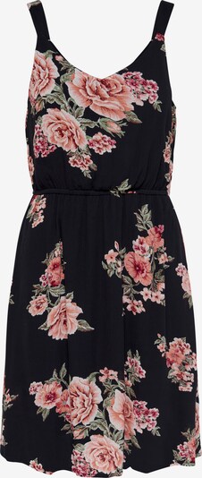 Only Petite Robe 'KARMEN' en vert clair / rose ancienne / noir, Vue avec produit