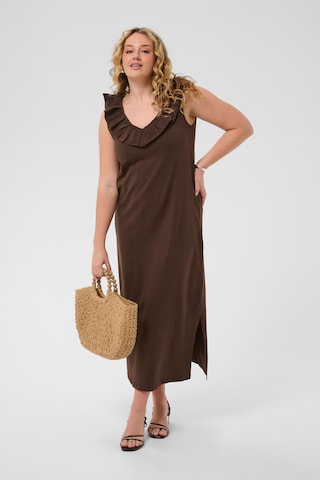 KAFFE CURVE Kleid in Braun: Vorderseite