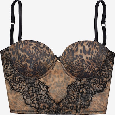 LASCANA Korzet u smeđa / brokat / crna, Pregled proizvoda