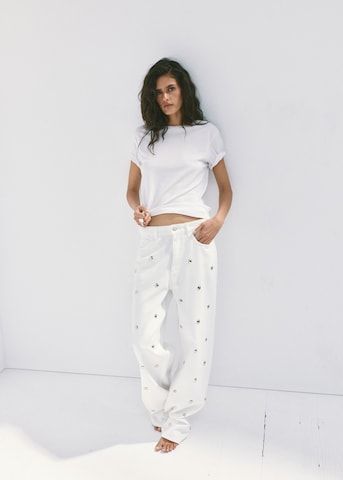 Wide leg Jeans 'ANA' di MANGO in bianco