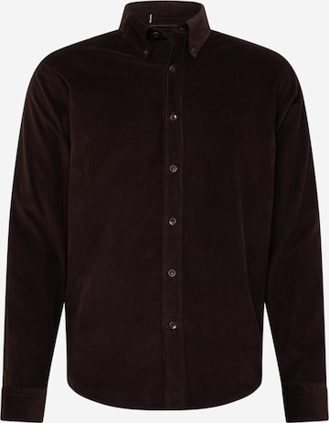 Banana Republic Regular fit Button Up Shirt 'PINWALE' in Brown: front