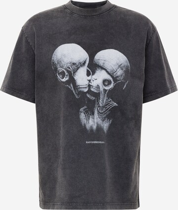 Han Kjøbenhavn Shirt 'Aliens Kissing' in Grijs: voorkant