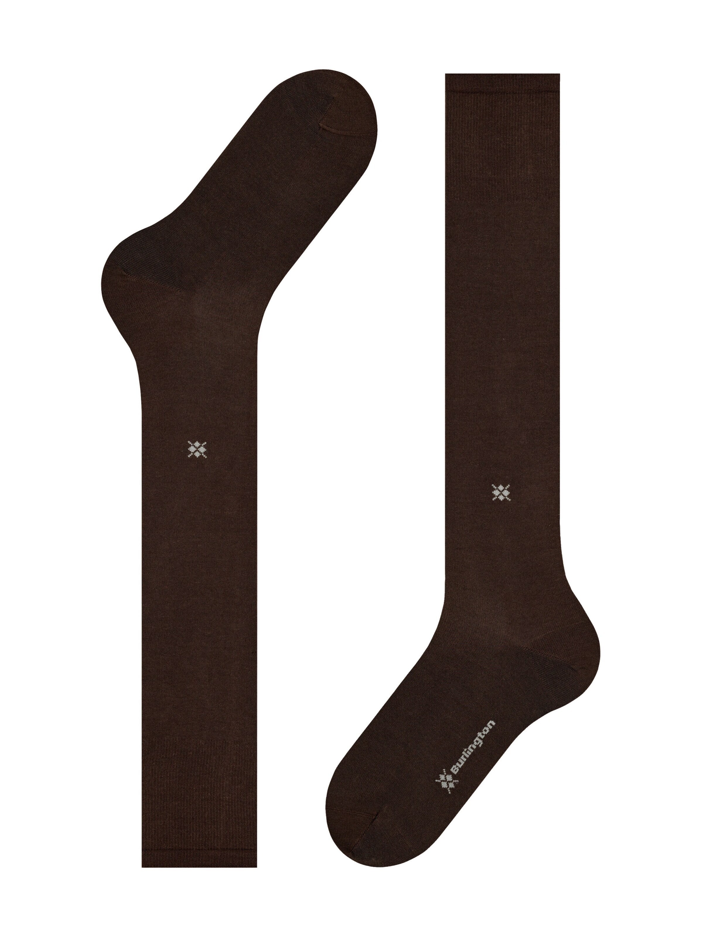 BURLINGTON Knee High Socks 'Dublin' in Brown