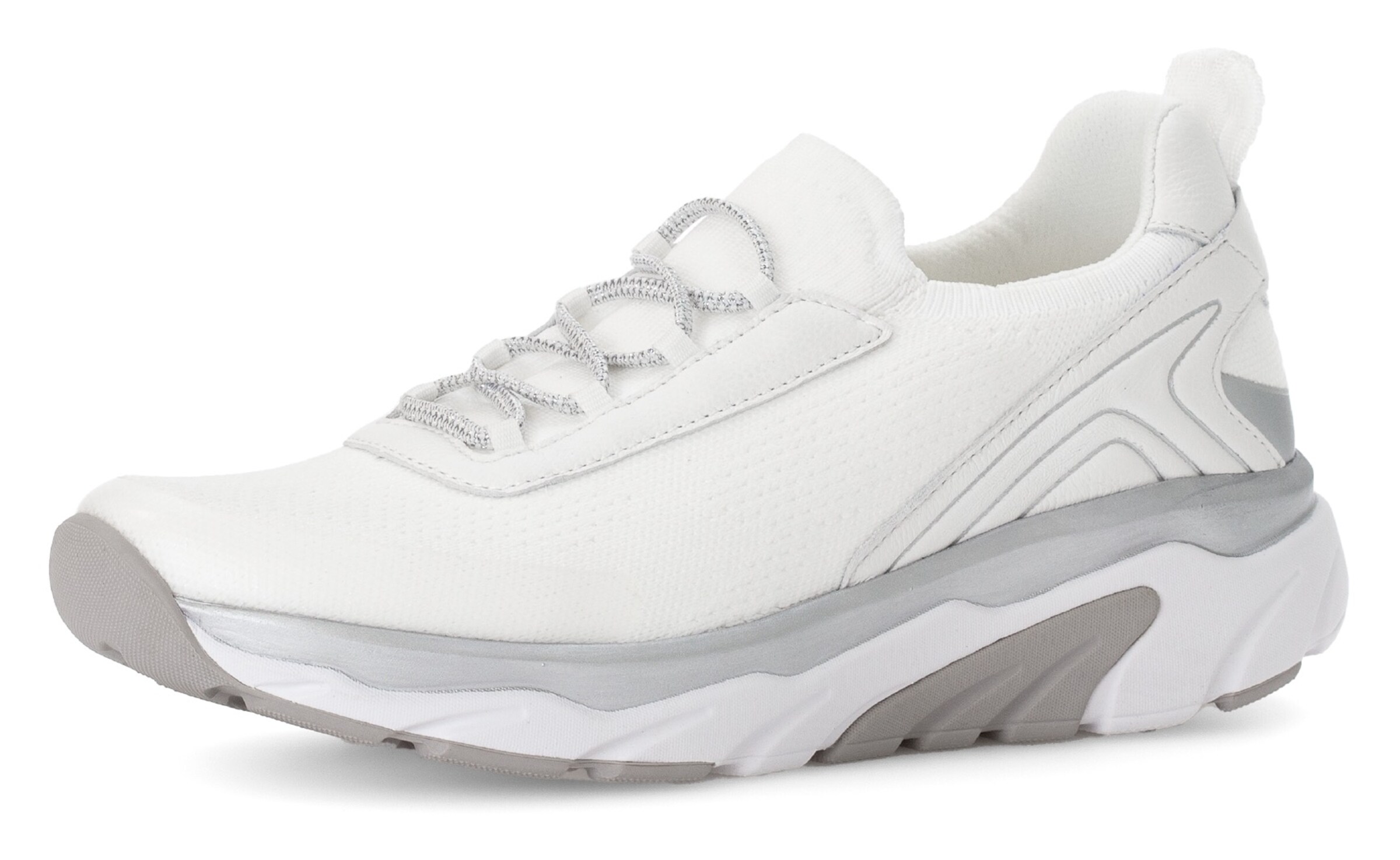 Gabor Rollingsoft Slip-Ons in White: front