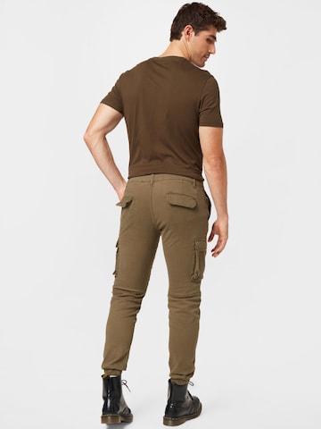INDICODE JEANS Tapered Cargo Pants 'Chungo' in Green