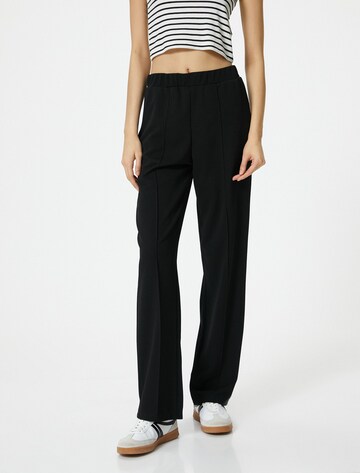 Koton Loosefit Broek in Zwart: voorkant