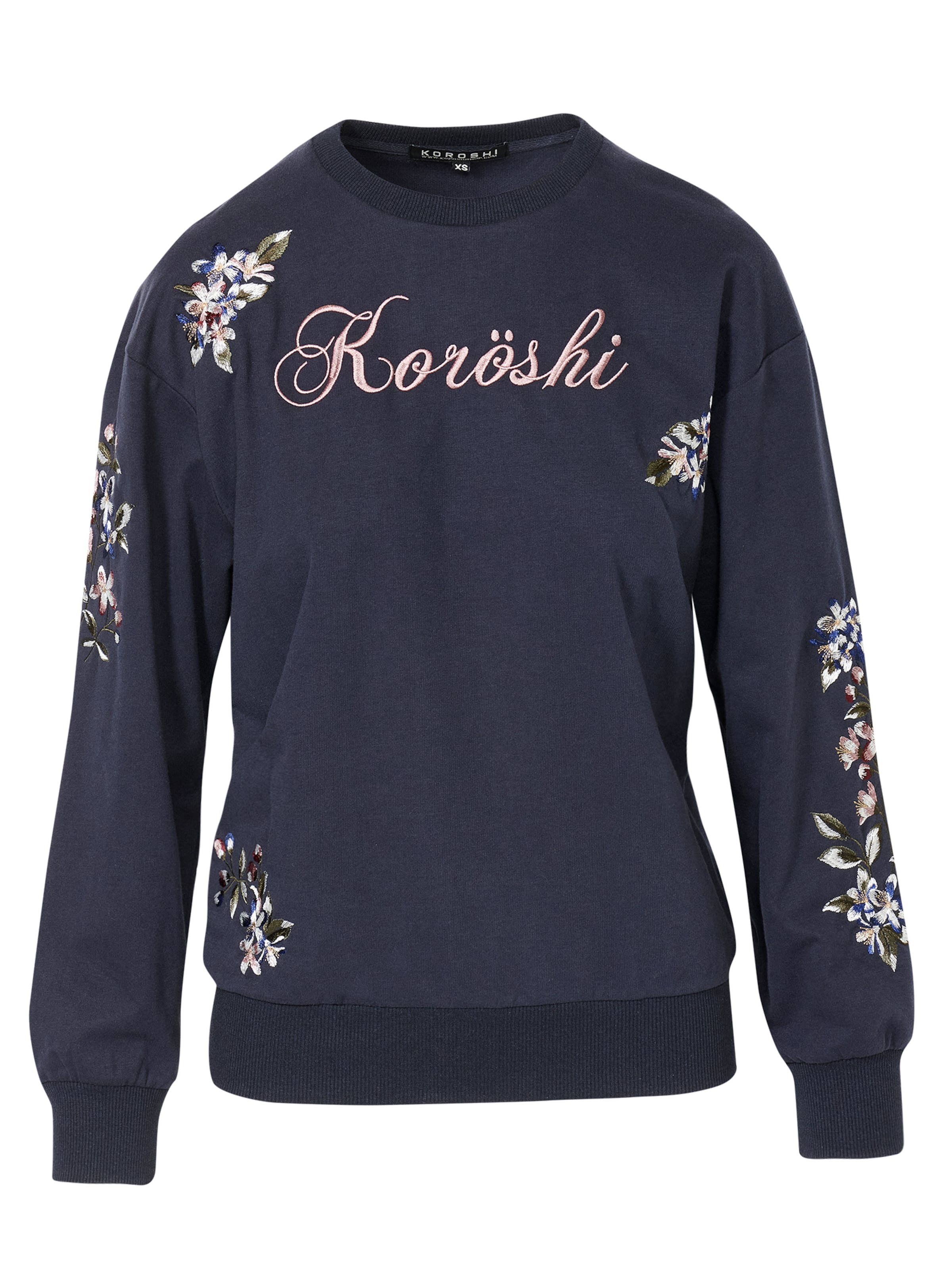 Sweat-shirt KOROSHI en bleu : devant