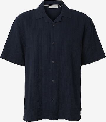 INDICODE JEANS - Ajuste regular Camisa 'Waves' en azul: frente