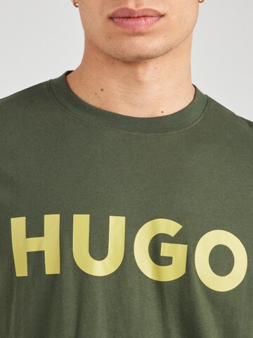 HUGO Μπλουζάκι 'Dulivio' σε πράσινο