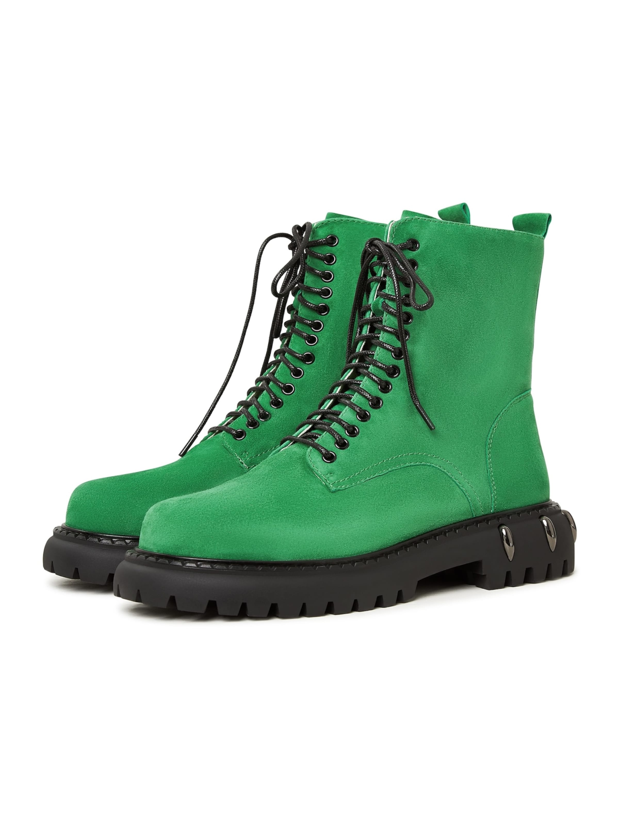 CESARE GASPARI - Botines con cordones en verde