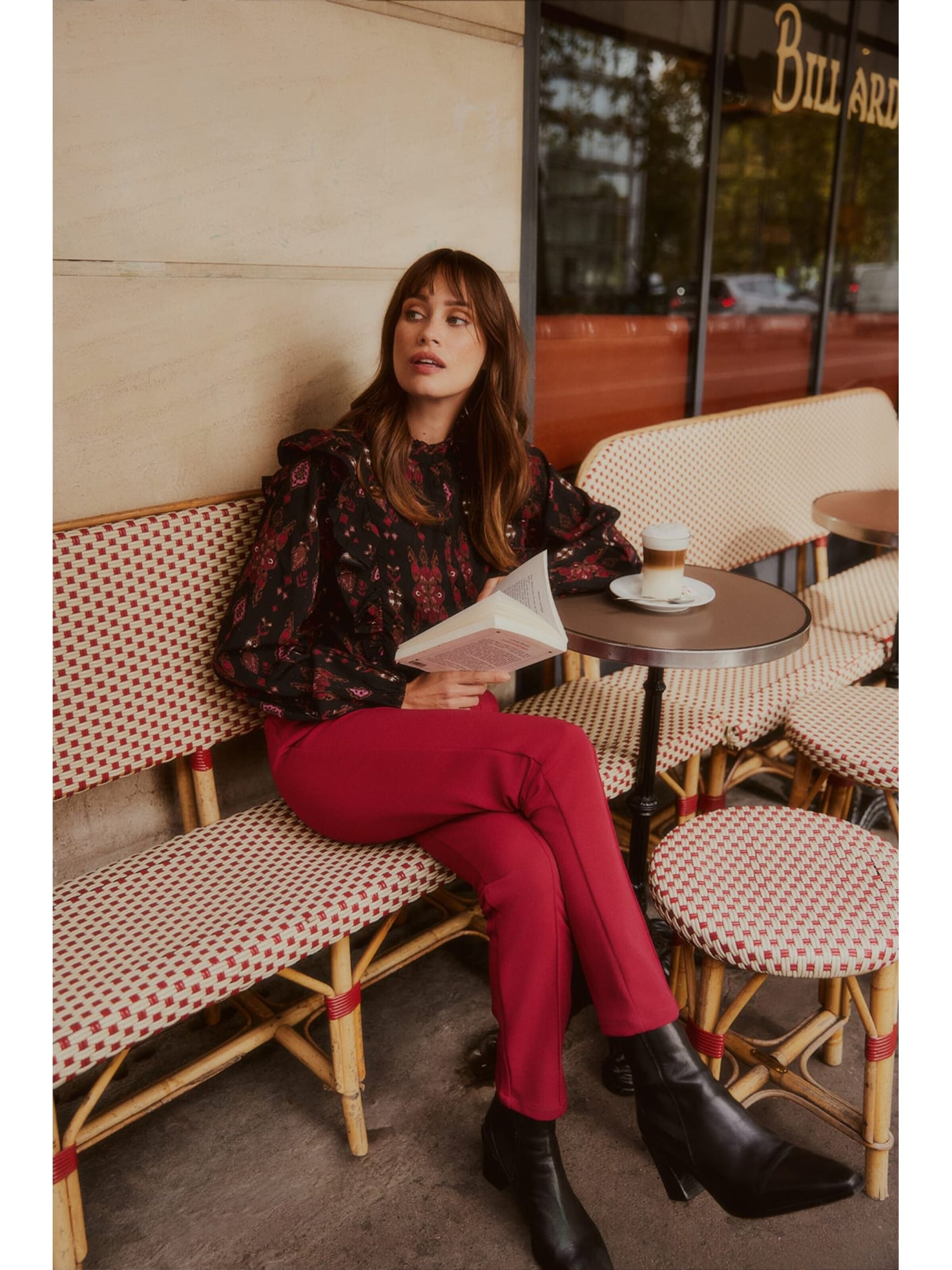 LOFTY MANNER Baggy Trousers 'OK35 - Trouser Odessa' in Red