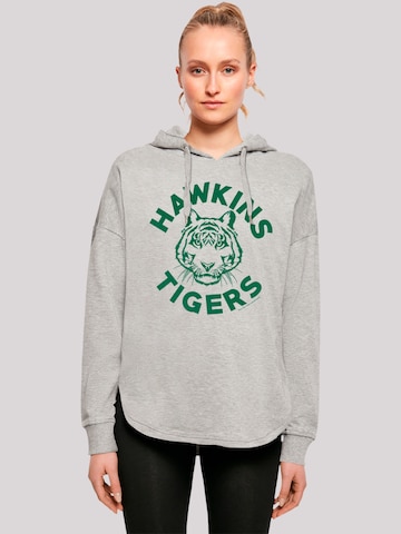 F4NT4STIC Sweatshirt 'Stranger Things Hawkins Tigers Netflix TV Series' in Grau: predná strana