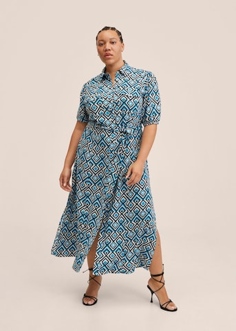 Robe-chemise 'cubana' MANGO en bleu