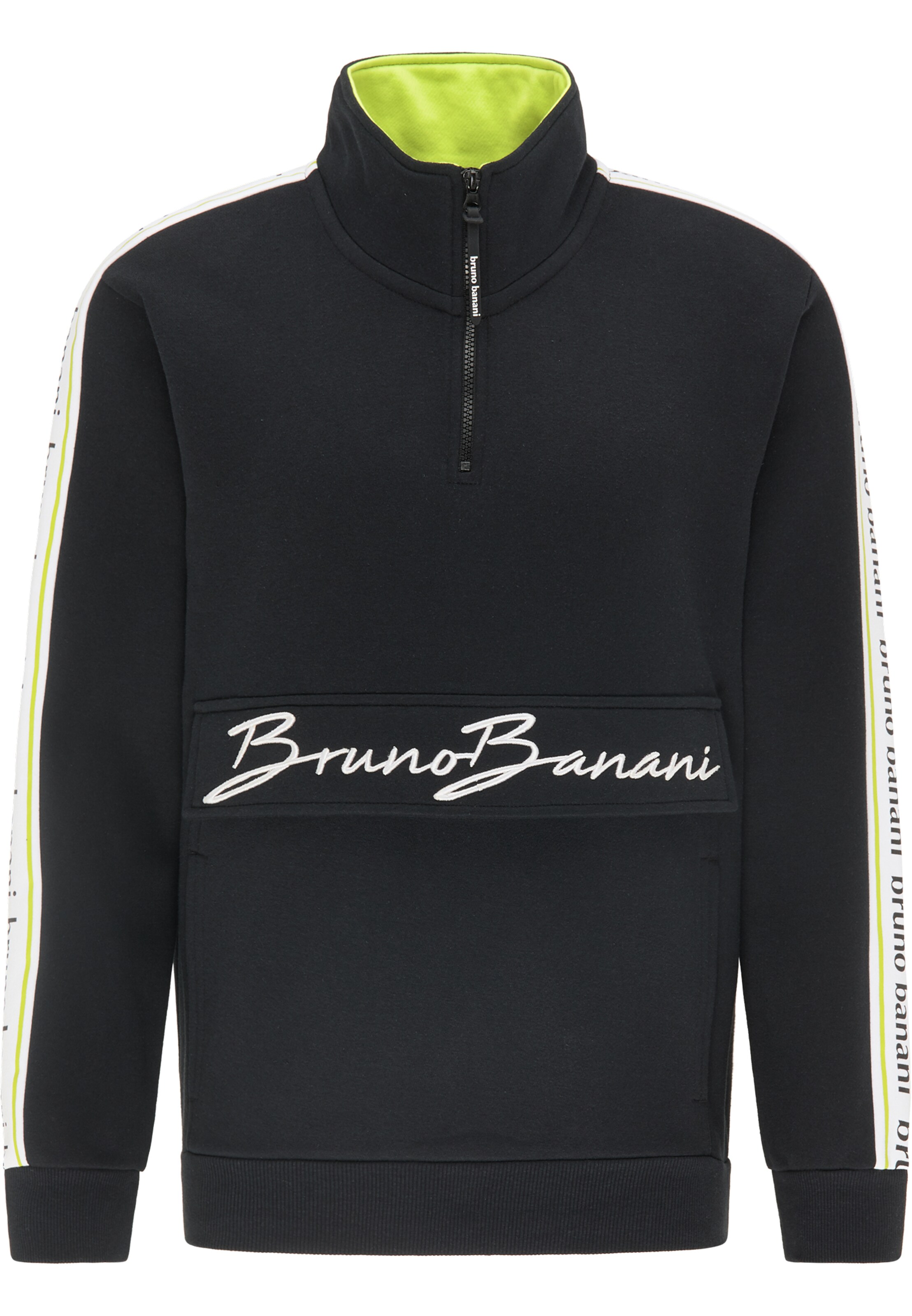 Bruno Banani Sweatshirt 'Morgan' in Zwart: voorkant