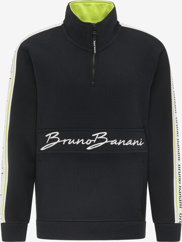 BRUNO BANANI Sweatshirt 'Morgan' in Zwart: voorkant