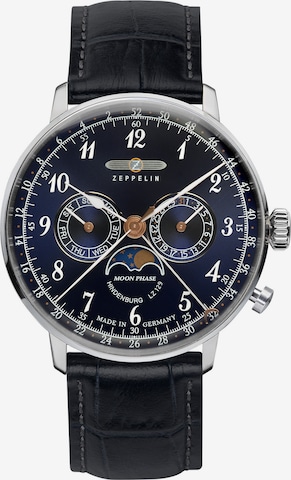 Zeppelin Analog Watch 'LZ129 Hindenburg' in Blue: front