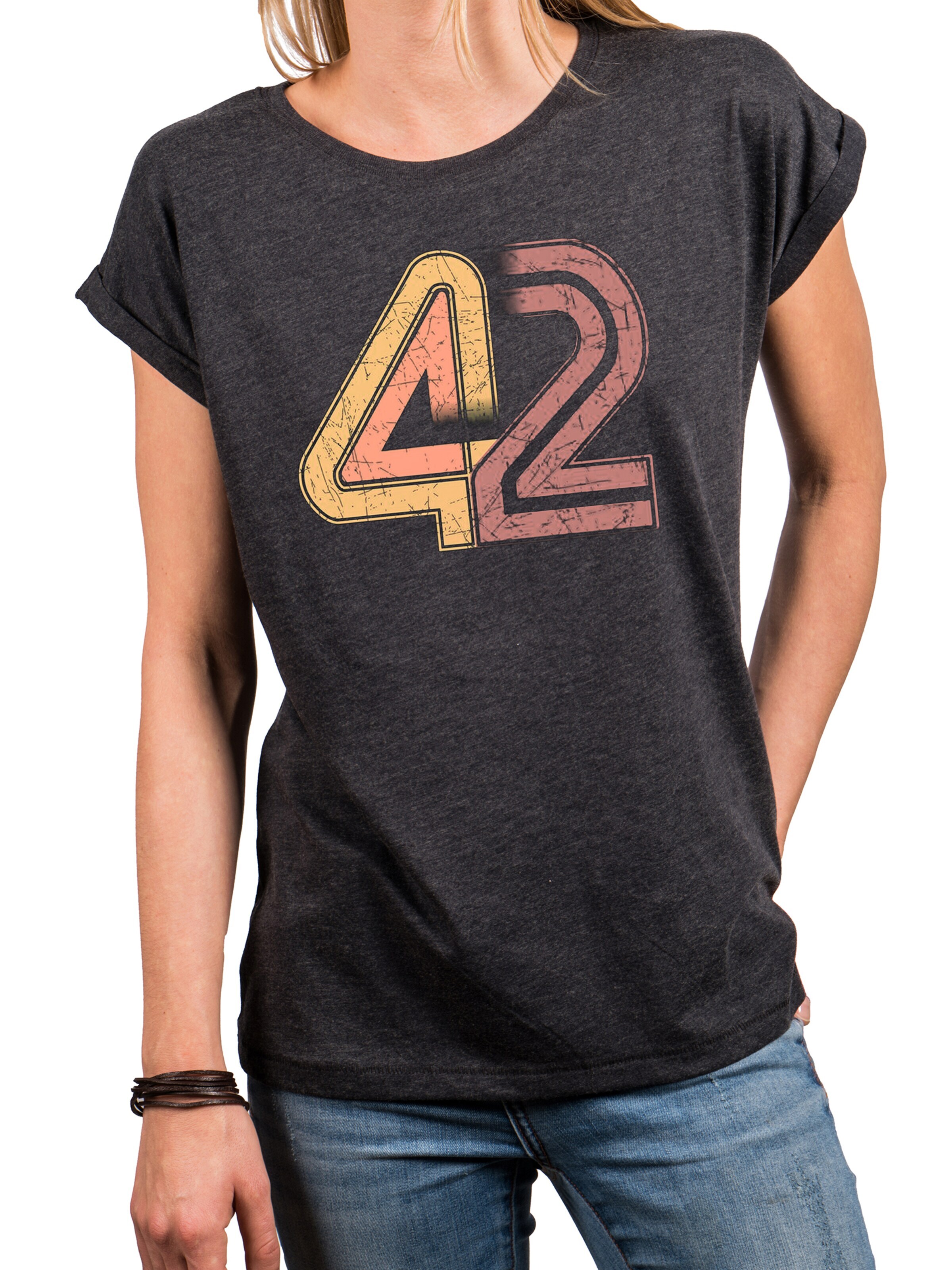 MAKAYA Shirt '42 The Answer' in Grey