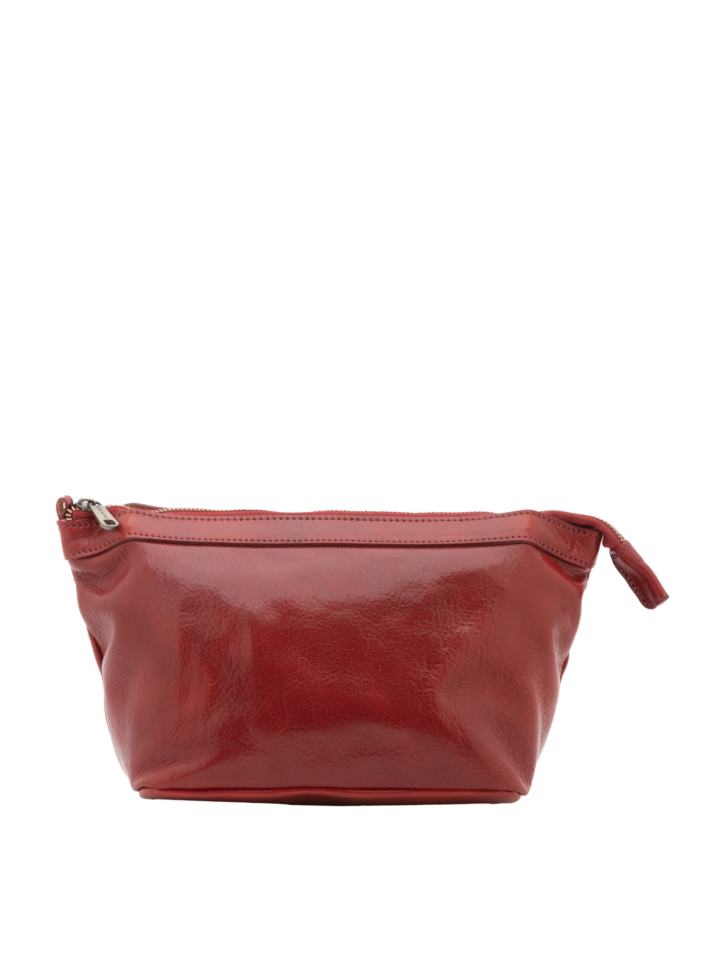 Pochette 'Pochette in vera pelle con zip - I Fratelli' di I Fratelli in rosso: frontale