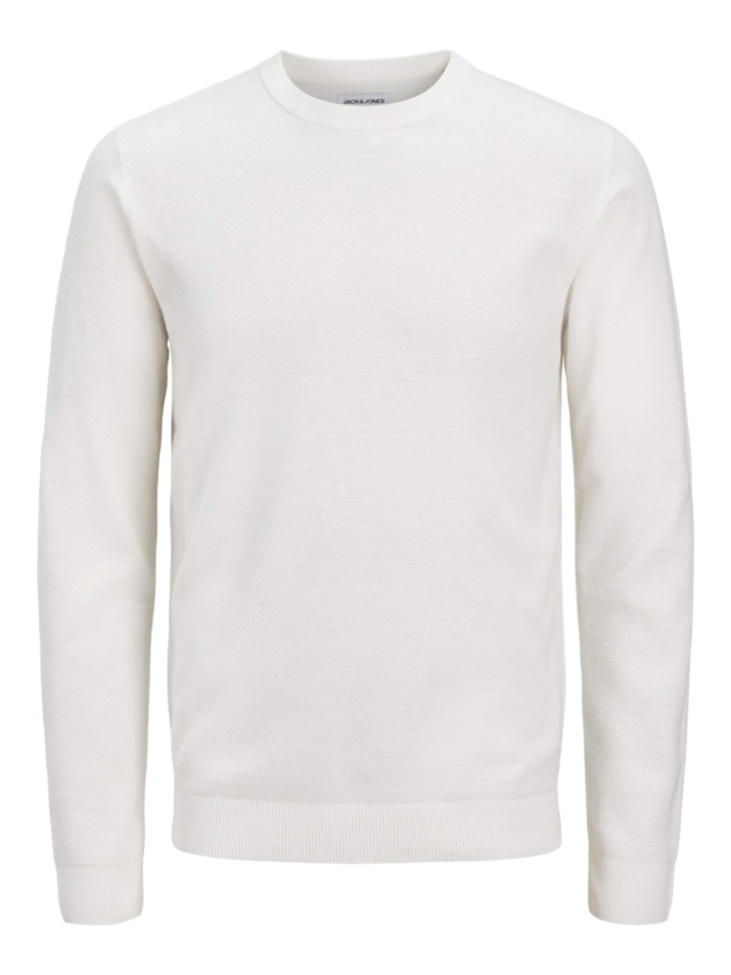 JACK & JONES Pullover 'JJBRADY' i hvid: forside